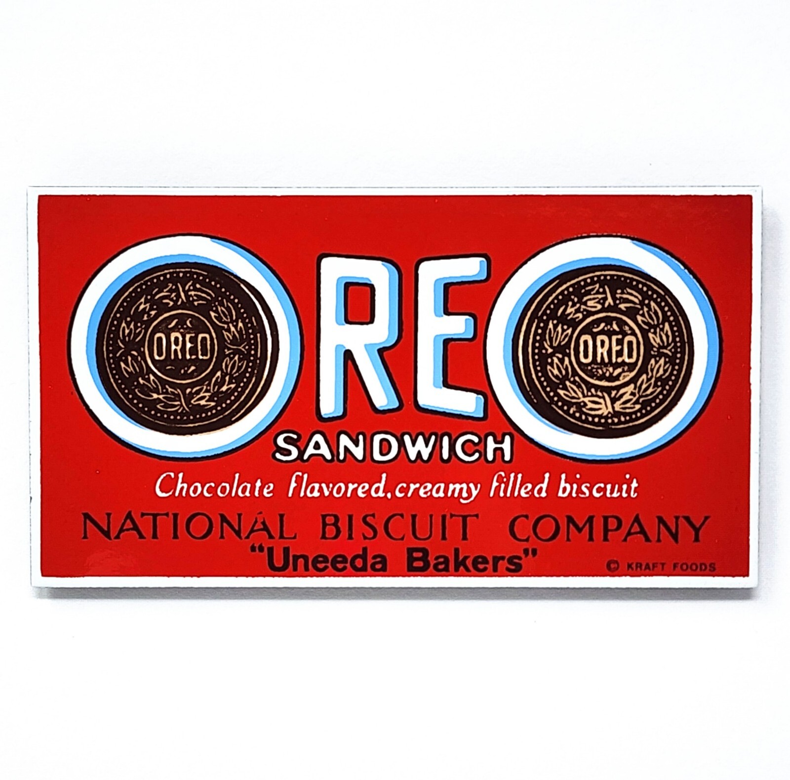 Vtg OREO Cookies NATIONAL BISCUIT COMPANY Kraft MAGNET Ande Rooney NEW Sign Art
