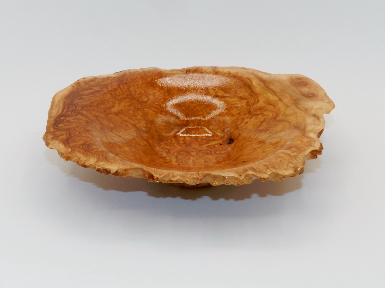 Stunning Handmade Bowl with a Natural Edge. Made from Brown Mallee Burl. #128
