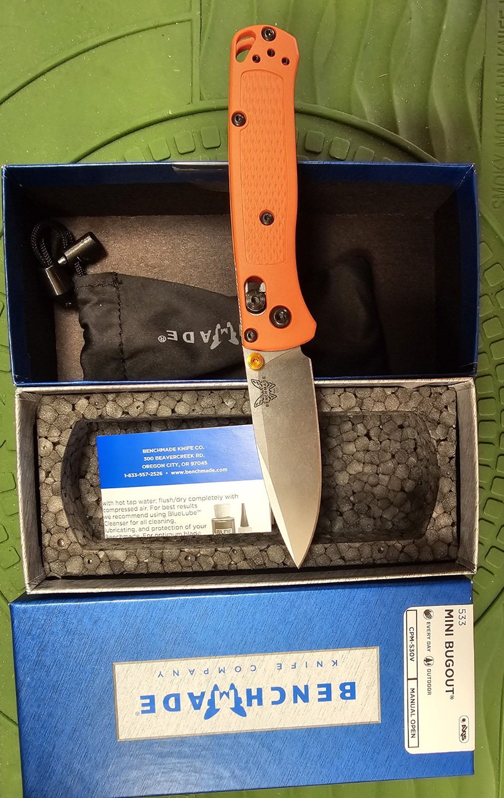 Benchmade 533 Mini Bugout CPM S30V USA Authentic Folding Knife