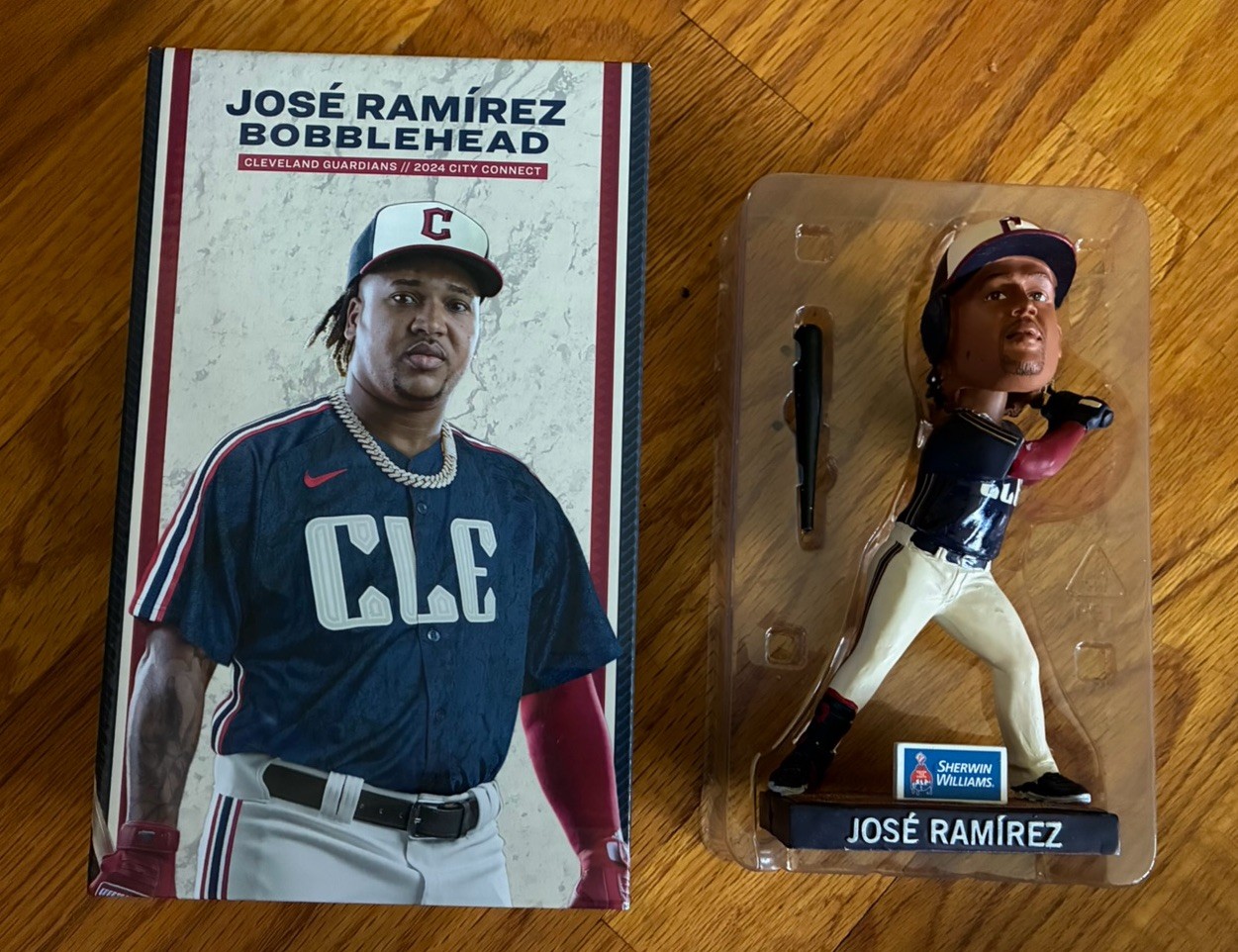 Cleveland Guardians Jose Ramirez Collectible Bobblehead 2024 CLE, Open Box