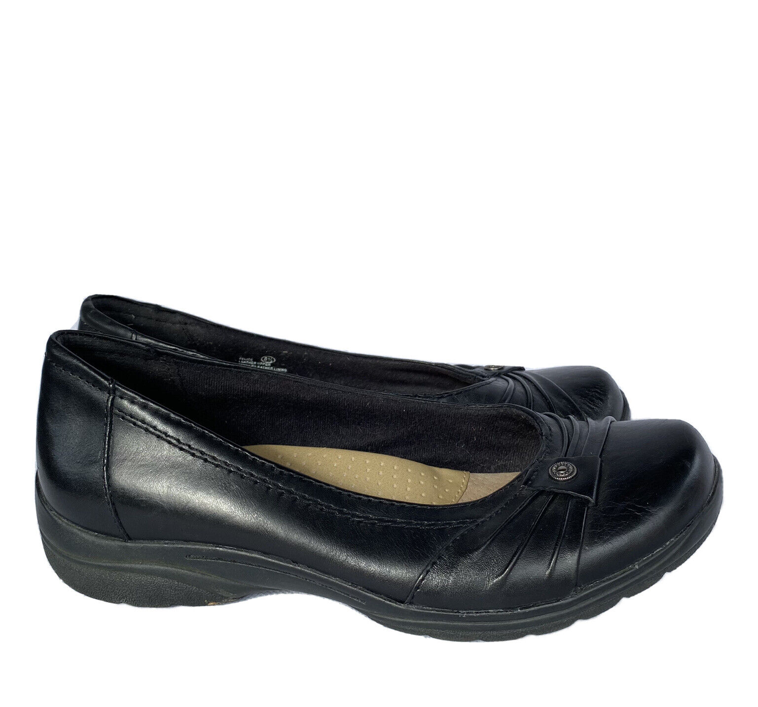Planet Shoes Black Leather Flats Size 8.5 Alice Comfort Slip On