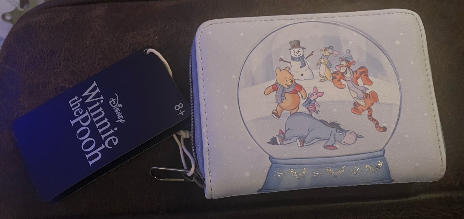 Loungefly Winnie The Pooh Ice Skating Snowglobe Wallet MWT