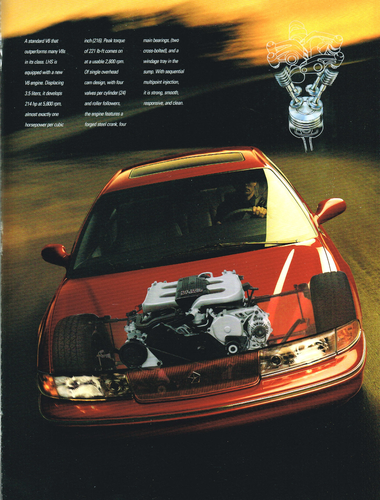 Big 1994 Chrysler LHS Dealer Sales Brochure / Catalog w/Color Chart