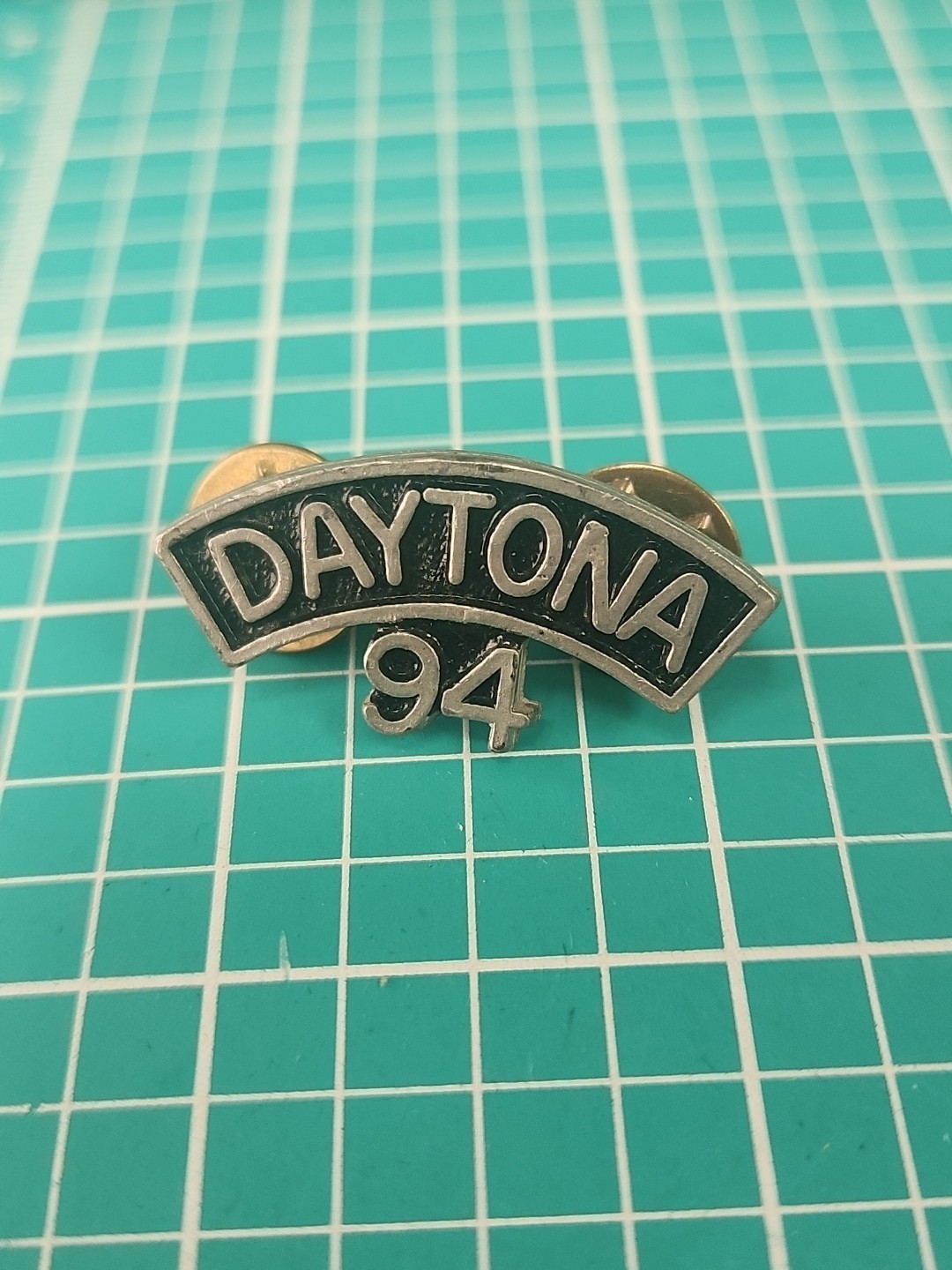 Vtg 1994 Daytona Motorcycle Rally Silver Tone Lapel Pin