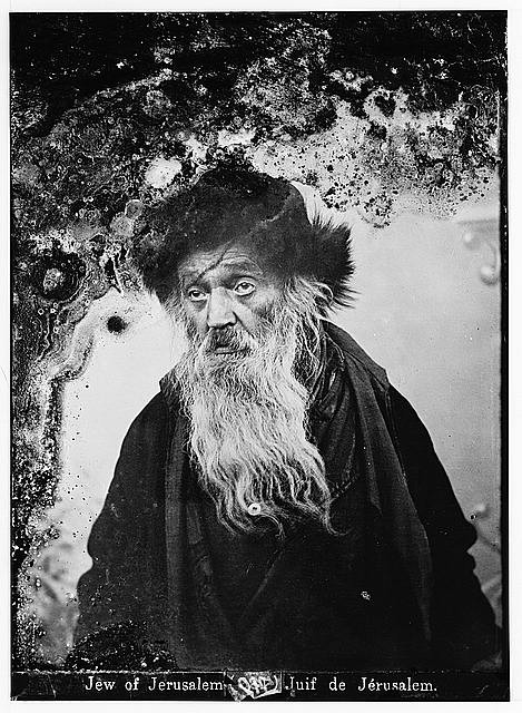 Photo:Jerusalem Israel 1900s Jewish Rabbi Portrait Costume Print