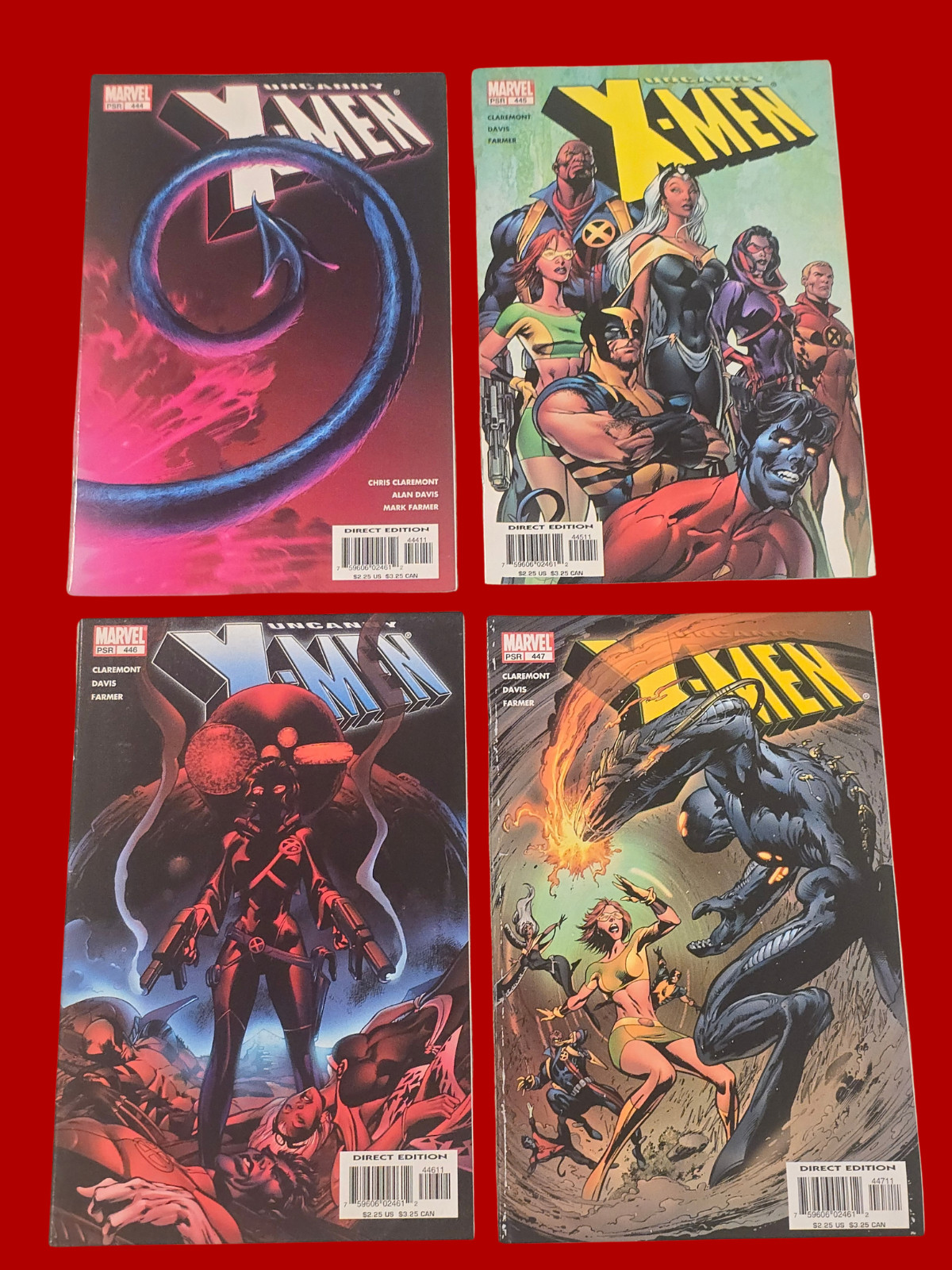 Uncanny X-Men #444-447 The End of History 2004 Marvel Chris Claremont