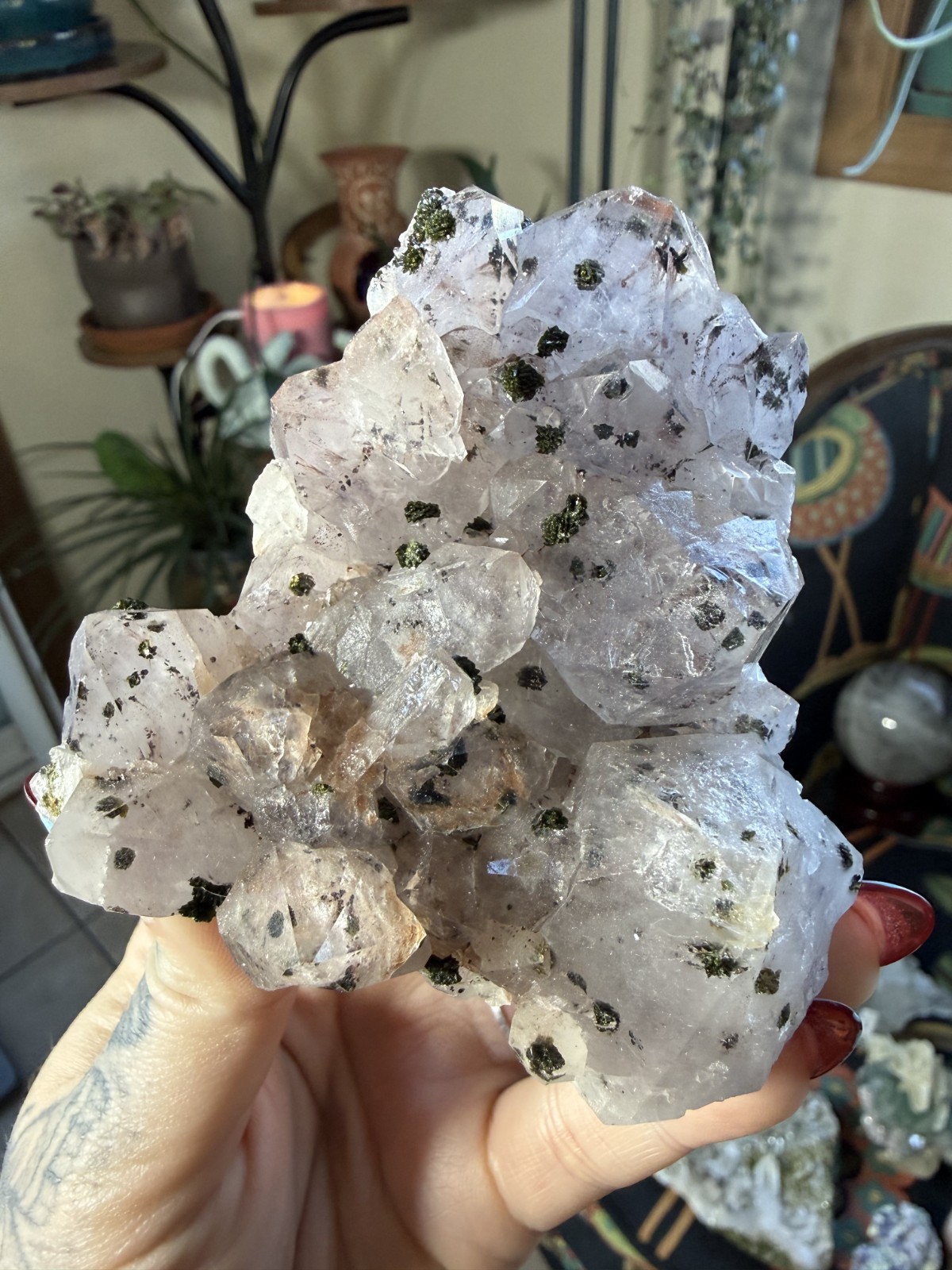 Super 7 Amethyst with Epidote Inclusions – 9.81 oz