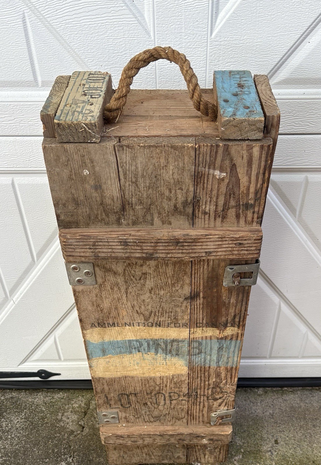 US Army Ammo Crate Box 75mm Mortar WW2 Korea Vietnam Empty Solid