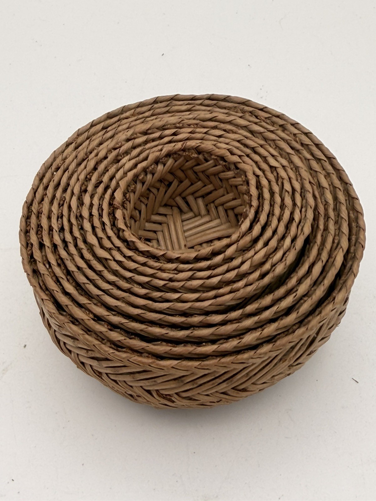 10 pc Miniature PINE NEEDLE Graduated NESTING BASKETS Vtg TARAHUMARA-1.25\