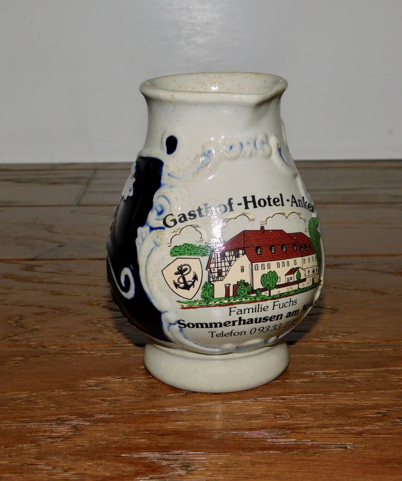 RARE Original King Germany Gasthof-Hotel-Anker Pitcher Familie Fuchs AD VNTG