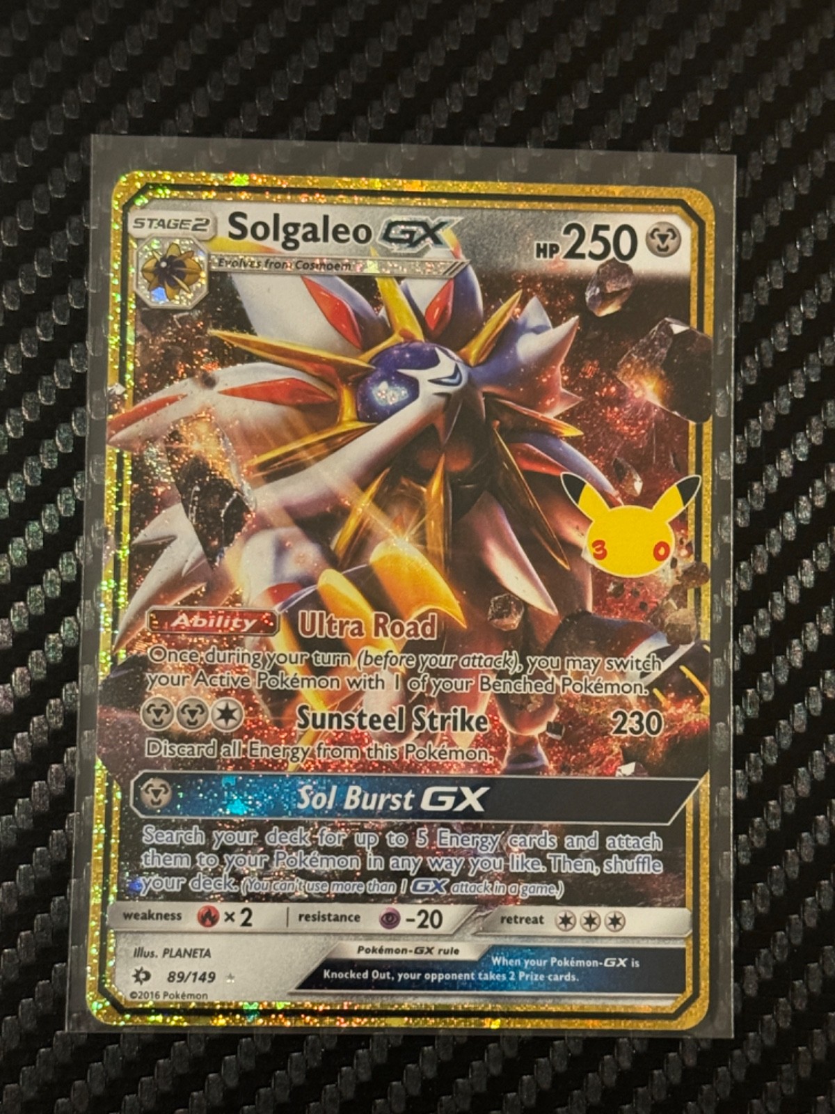 Solgaleo GX 89/149 Ultra Rare Holo 30th anniversary- NM