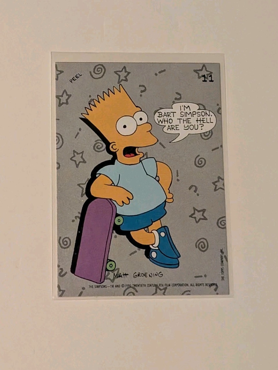 The Simpsons 1990 Topps Sticker \