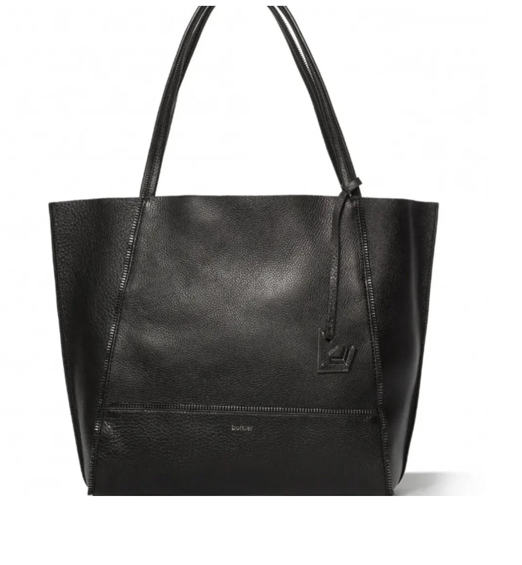 Botkier Soho Zip Trim Black Pebbled Women\'s Leather Purse, Excellent Used Cond.