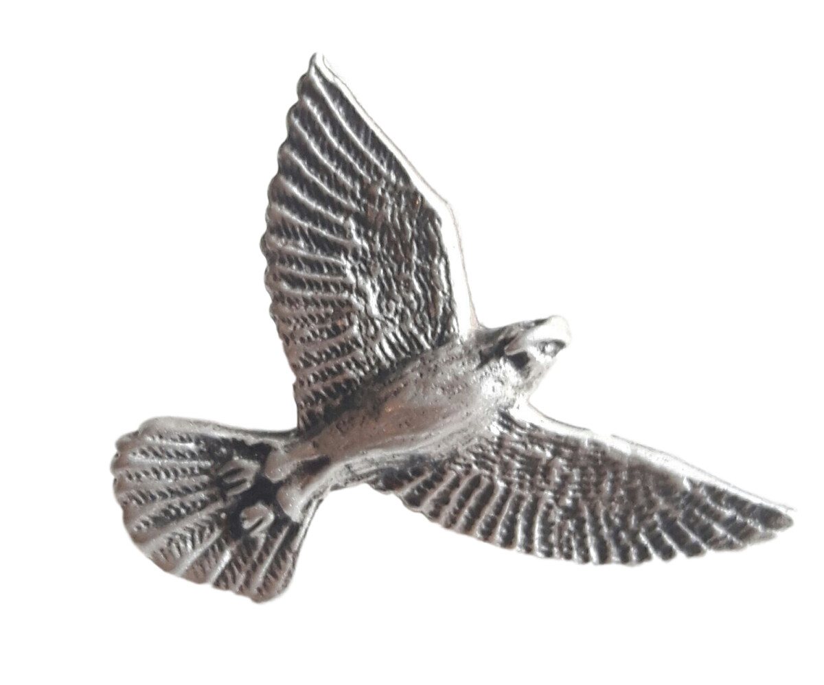 Merlin Handcrafted From English Pewter Lapel Pin Badge 