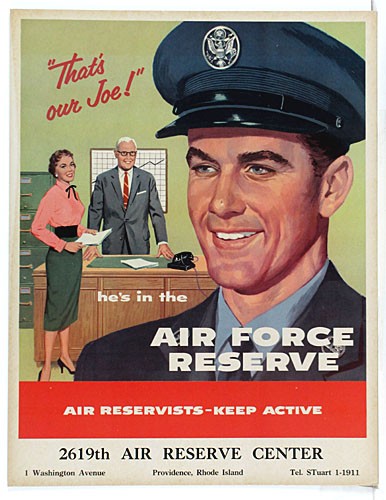 Original 1950s Air Force Reserve Recruiting Poster - That\'s Our Joe