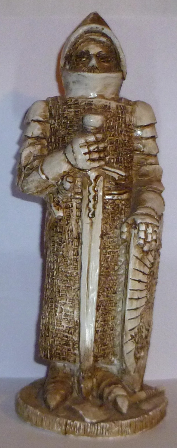 Vintage John D Richards Signed Plaster Medieval Knight Guard Figure 10\