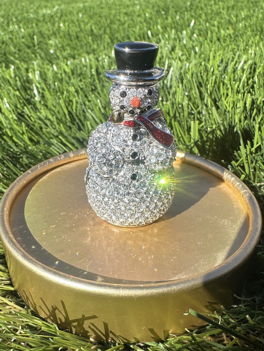 ⭐️Estee Lauder 'Beautiful Sparkling Snowman' Solid Perfume Compact⭐️