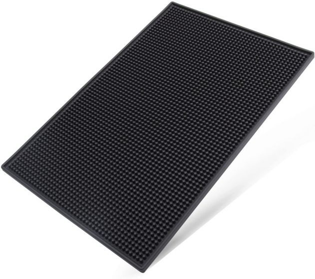 Heat-Resistant Rubber Bar Mat for Home Bars, Pubs, and Clubs - Black 45x30cm