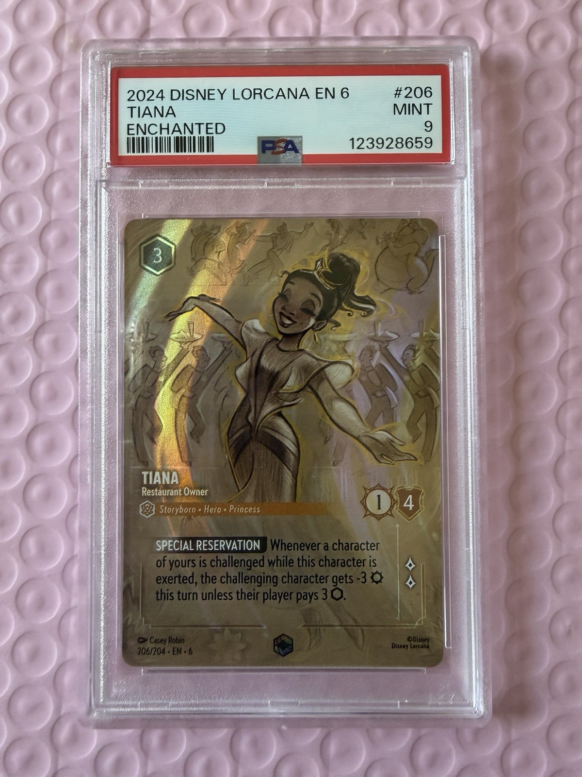 2024 Disney Lorcana Etc 6 Tiana Restaurant Owner  Enchanted 206/204 Psa 9