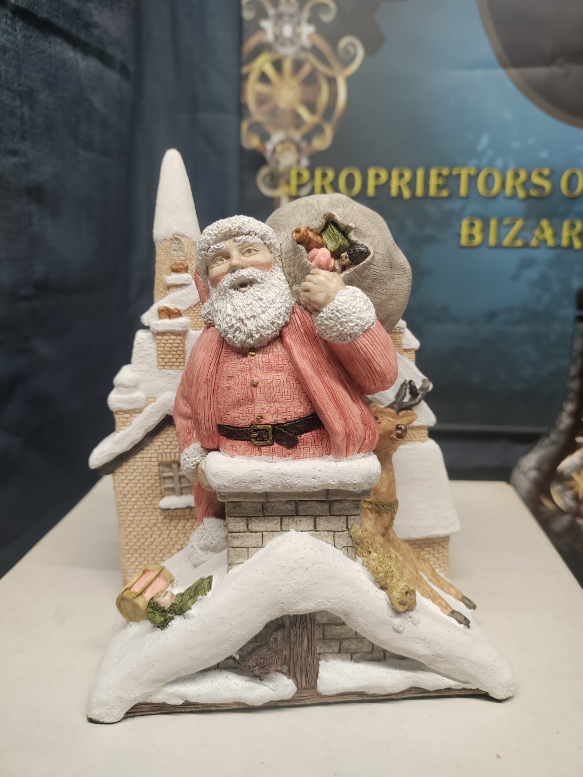 Welcome Father Christmas By Janet King Bookend Santa With Original Box