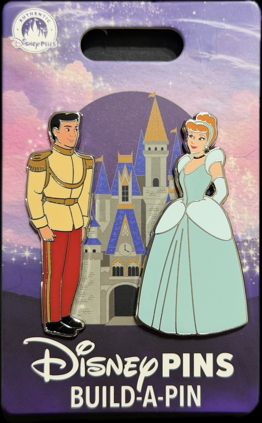 2026 Disney Parks Build A Pin 2 Pin Set Cinderella & Prince Charming New