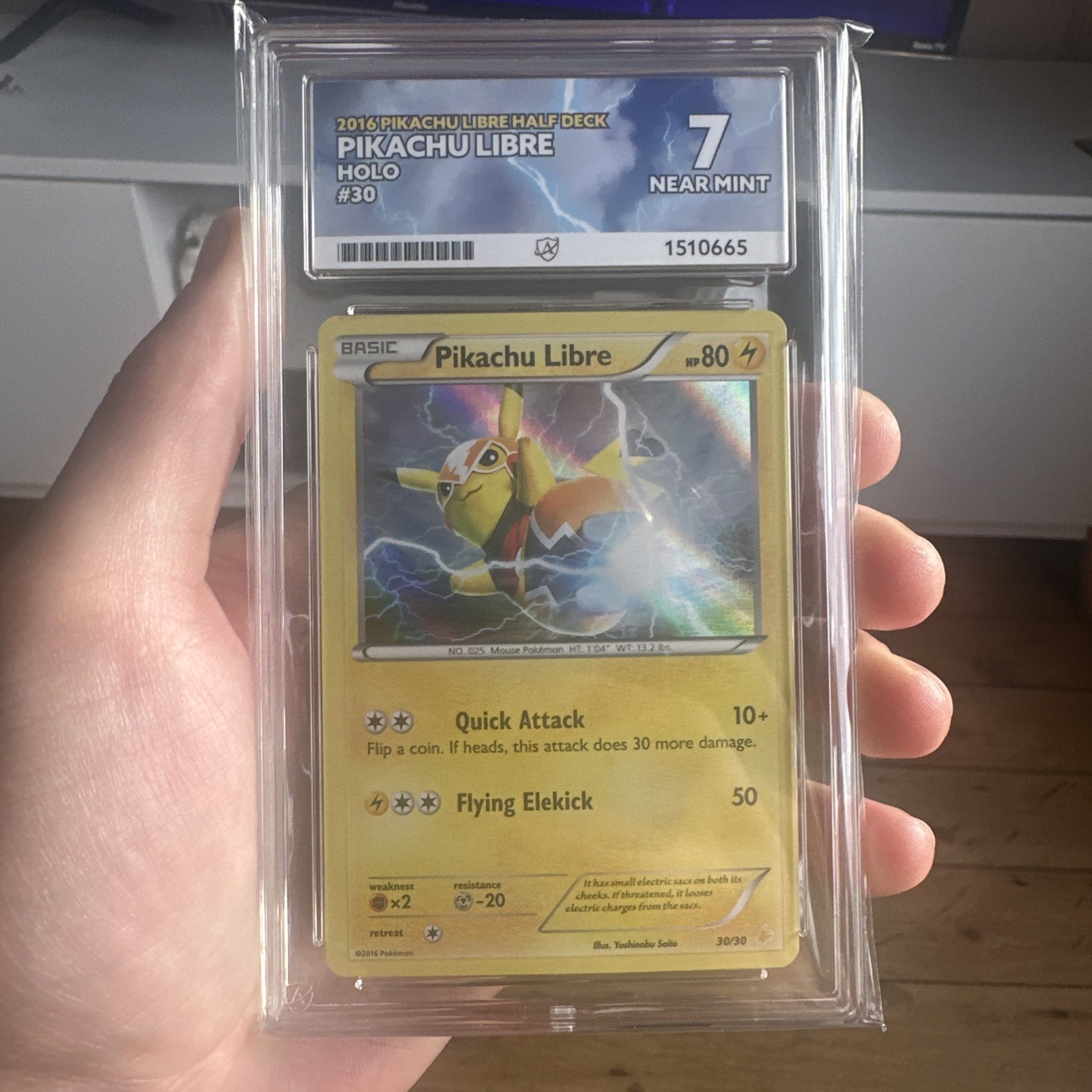 Pikachu Libre 30/30 Holo XY Trainer Kit Pokémon Card  TCG Ace 7 Near Mint