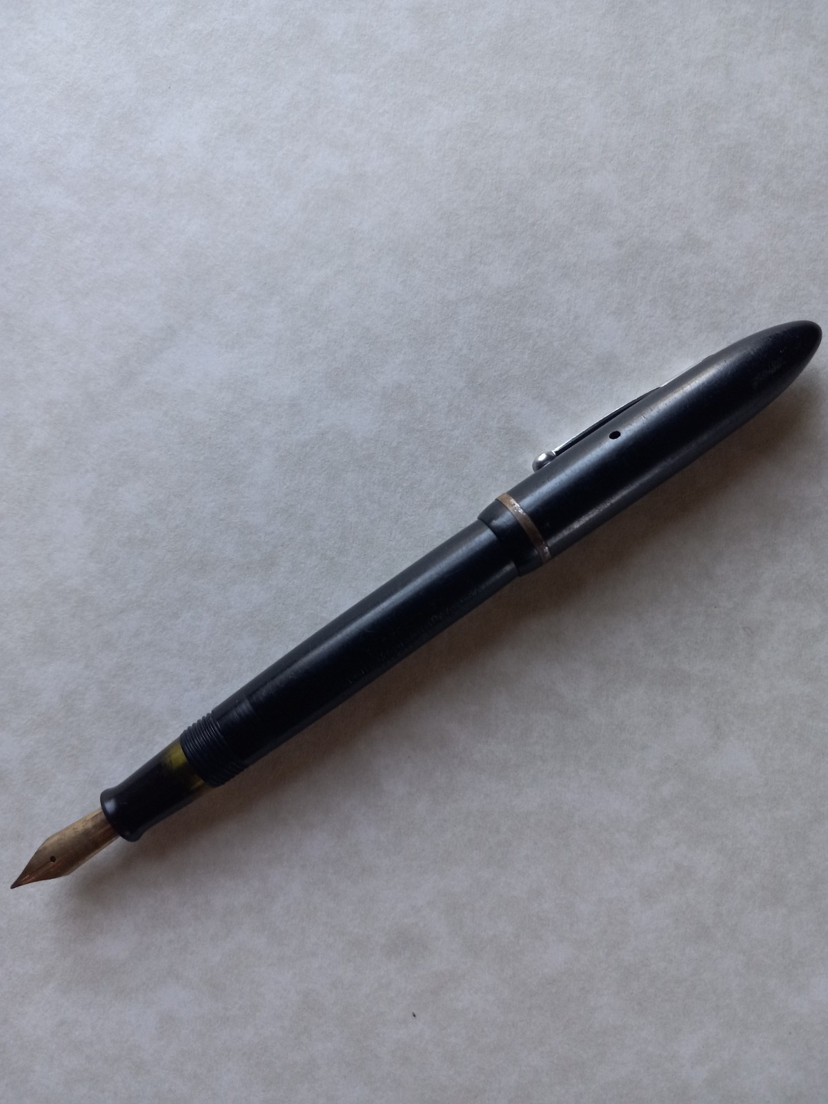 Vintage Sheaffer Junior Black Celluloid Fountain Pen Unrestored