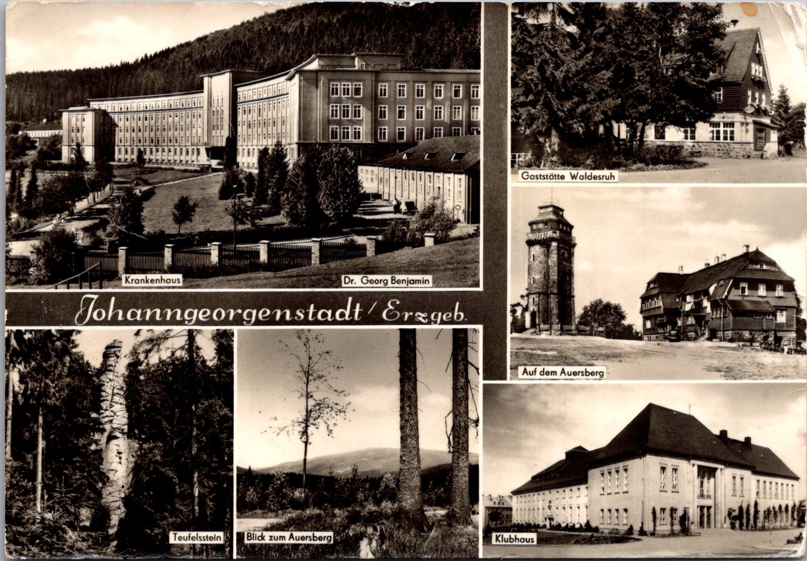 Johanngeorgenstadt East Germany DDR GDR Stamp Real Photo RPPC Postcard