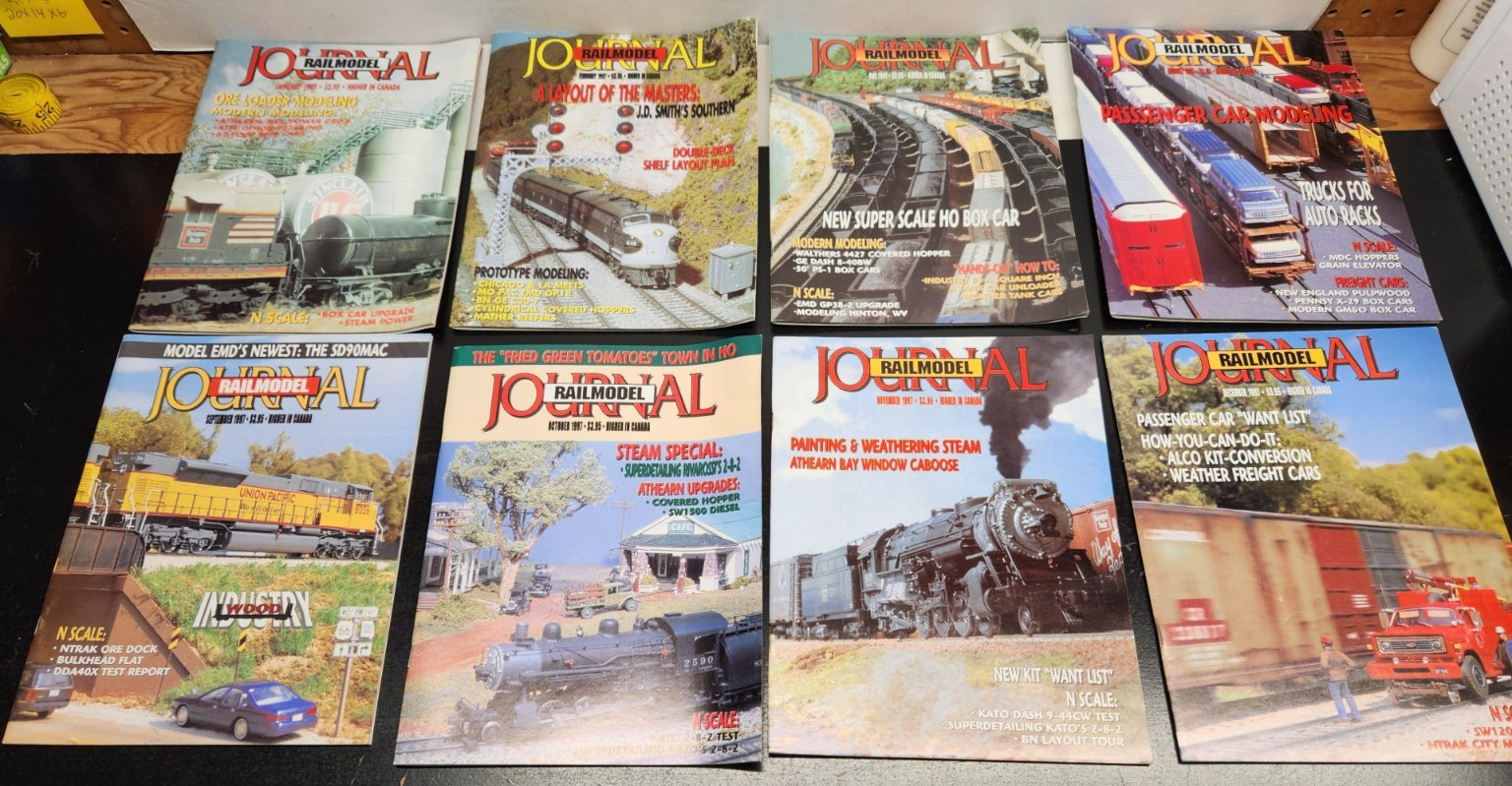 Issues 1997 Railmodel Journal - Jan, Feb, May,  Aug, Sept, Oct, Nov & Dec