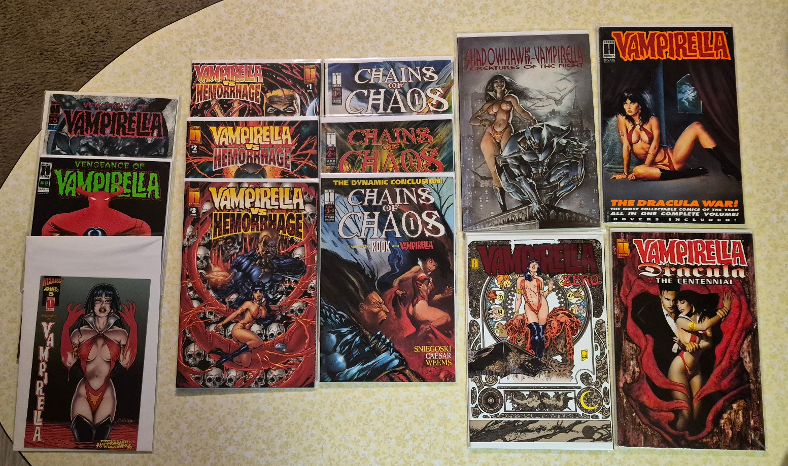 VAMPIRELLA  LOT OF 13  VARIOUS COMICS & NOVELS ( TRADE PAPERBACKS)   LISTED