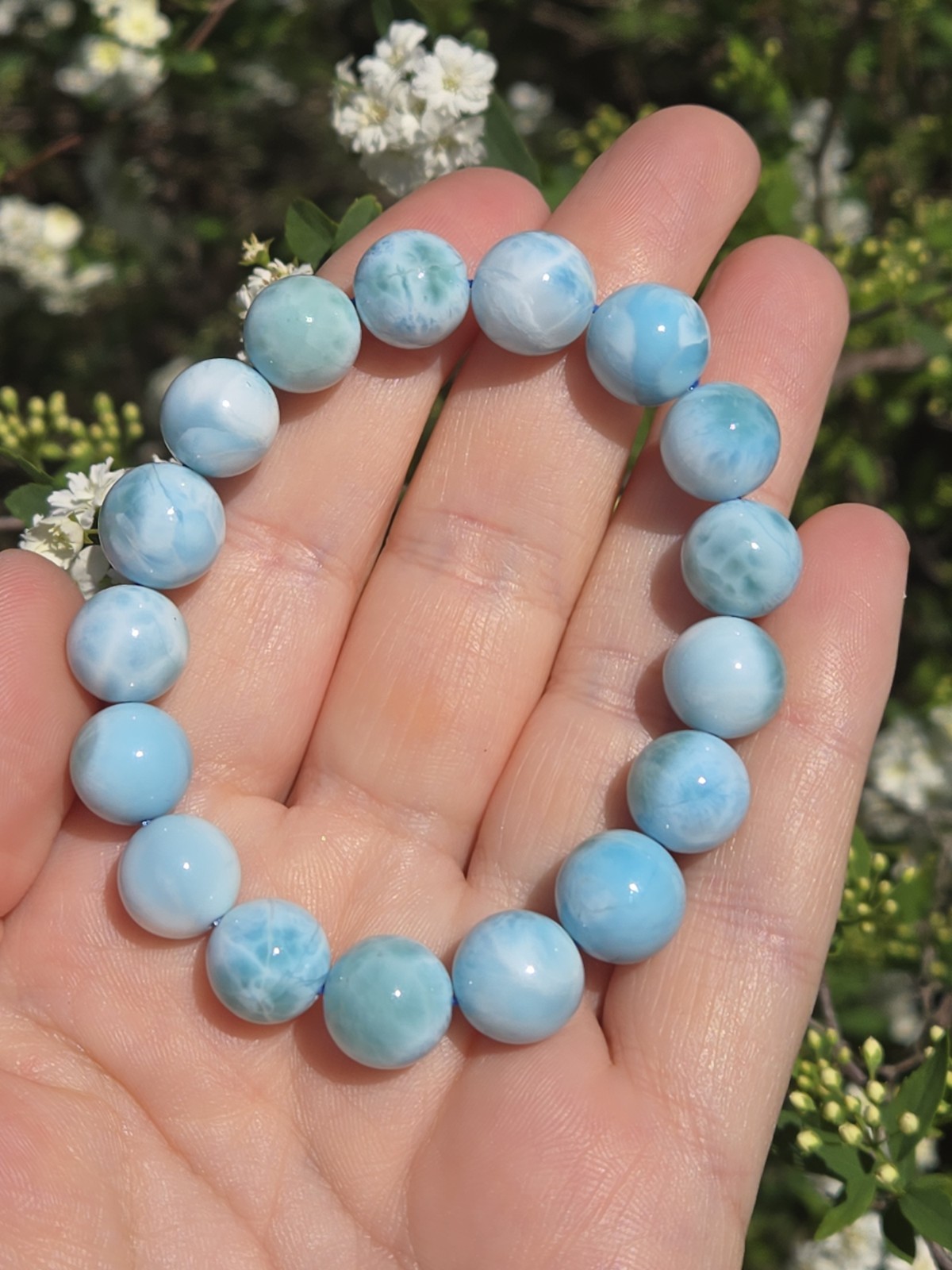 Gorgeous Larimar Crystal Bracelet
