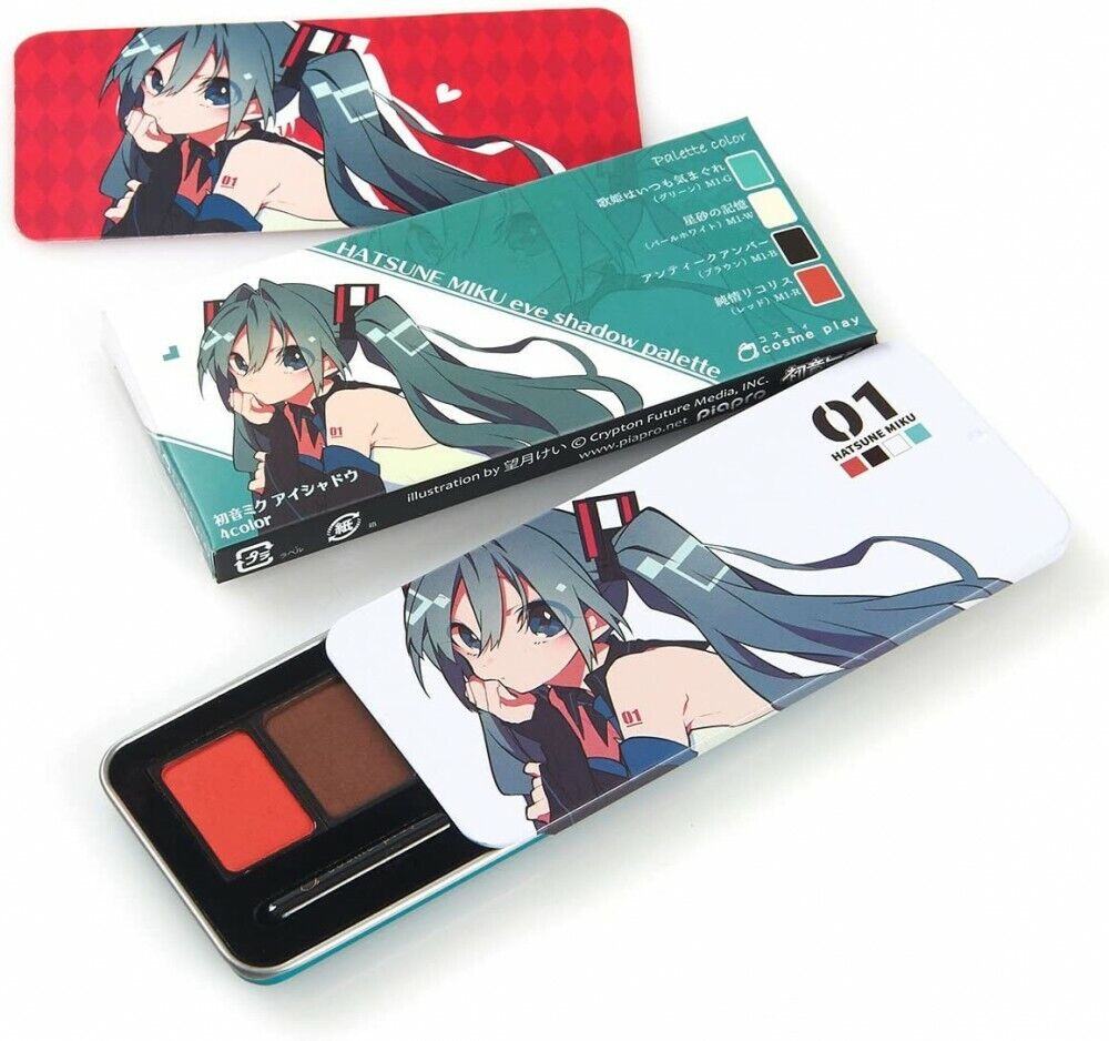 Vocaloid Hatsune Miku Makeup Eye Shadow 4color Palette Cosmetic Cosplay Japan