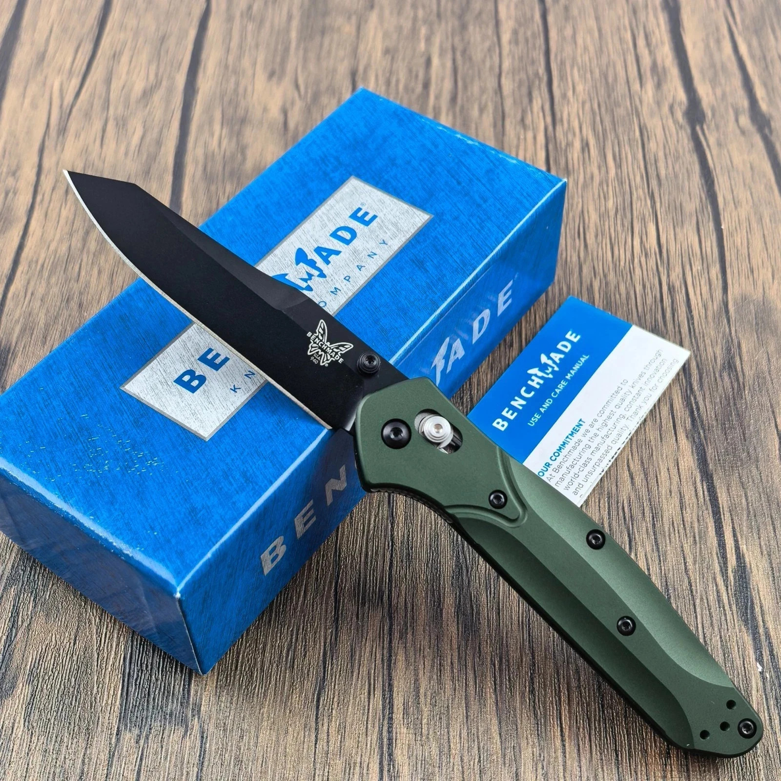 NEW Benchmade 940BK Osborne AXIS Lock Knife Green (3.4