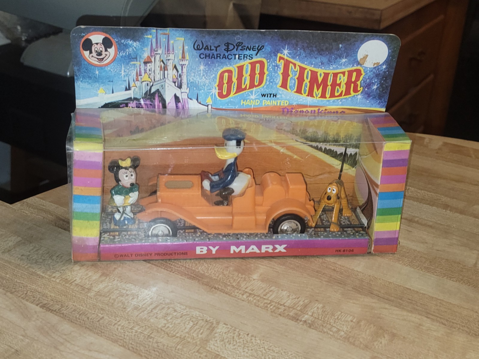 VINTAGE MARX OLD TIMER HAND PAINTED DISNEY KINGS DONALD MINNIE PLUTO BOXED