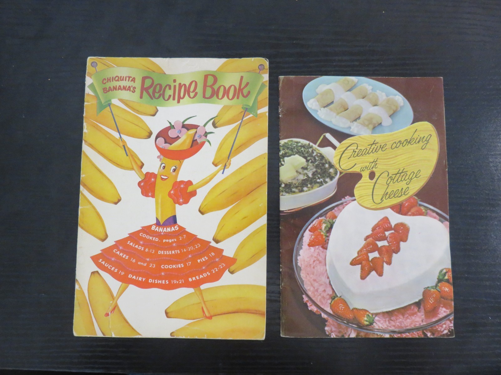 Vintage 1950 Chiquita Banana\'s Recipe Book, Creative Cooking W/ Cottage Cheese Vintage 1950 Chiquita Banana\'s Recipe Book, Creative Cooking W/ Cottage Cheese