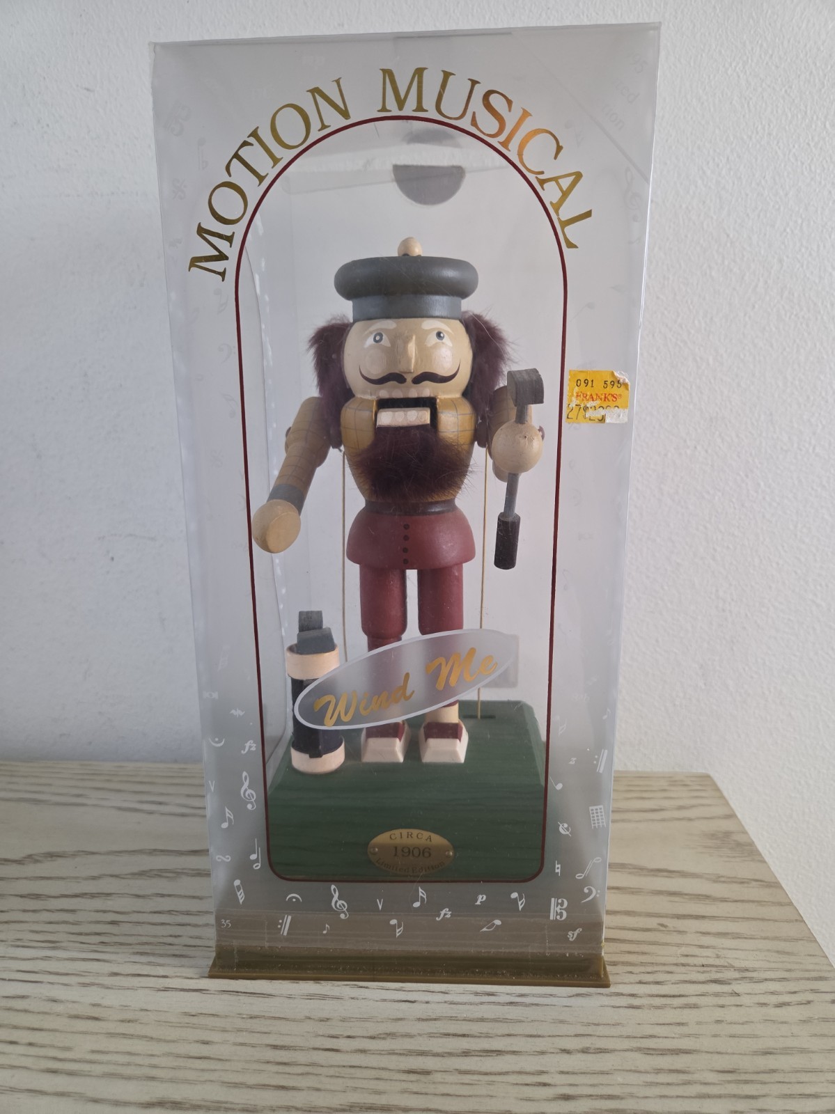 VIVA Vintage Circa 1906 Golfer Motion Musical Nutcracker Works W/ Original Box 
