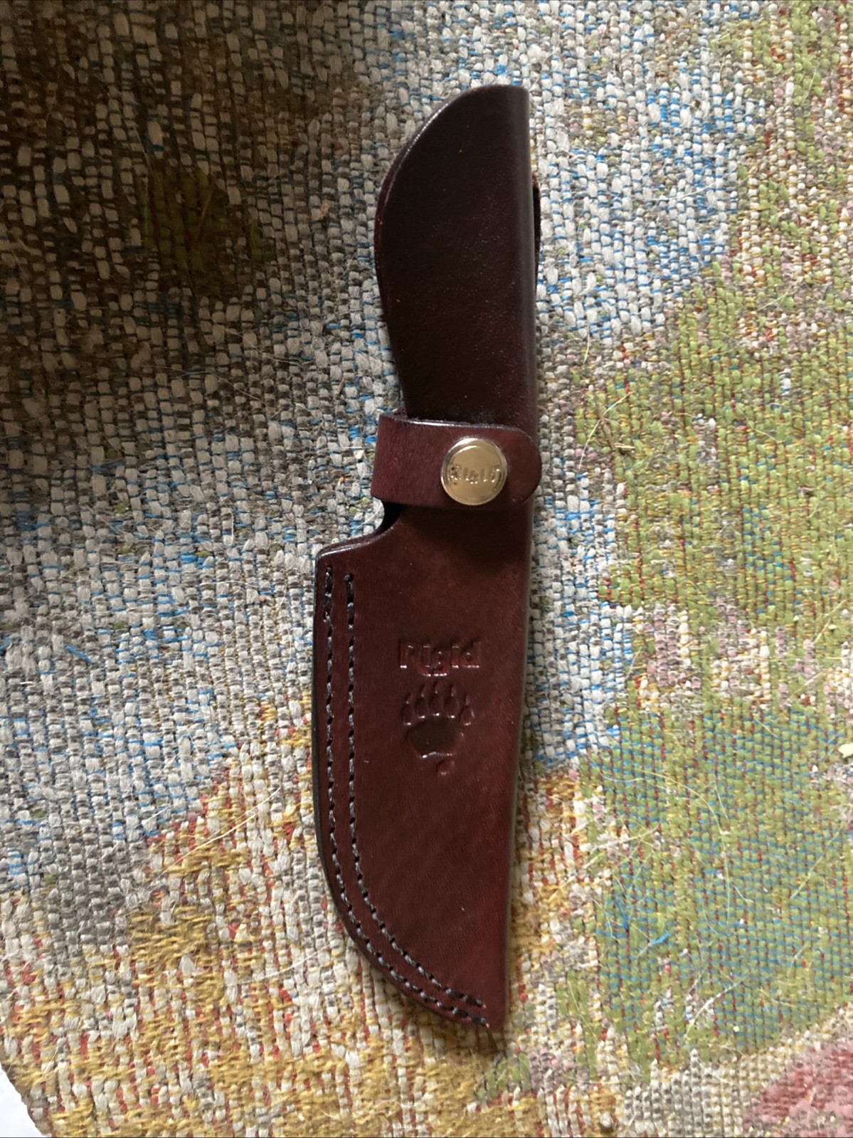 Vintage Rigid Brand Brown Leather Knife Sheath 