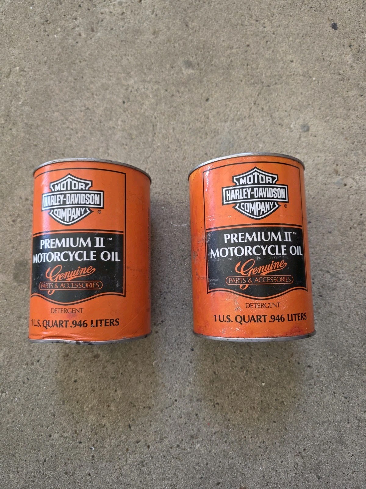 AUTHENTIC HARLEY DAVIDSON PREMIUM II MOTORCYCLE OIL 2 CANS