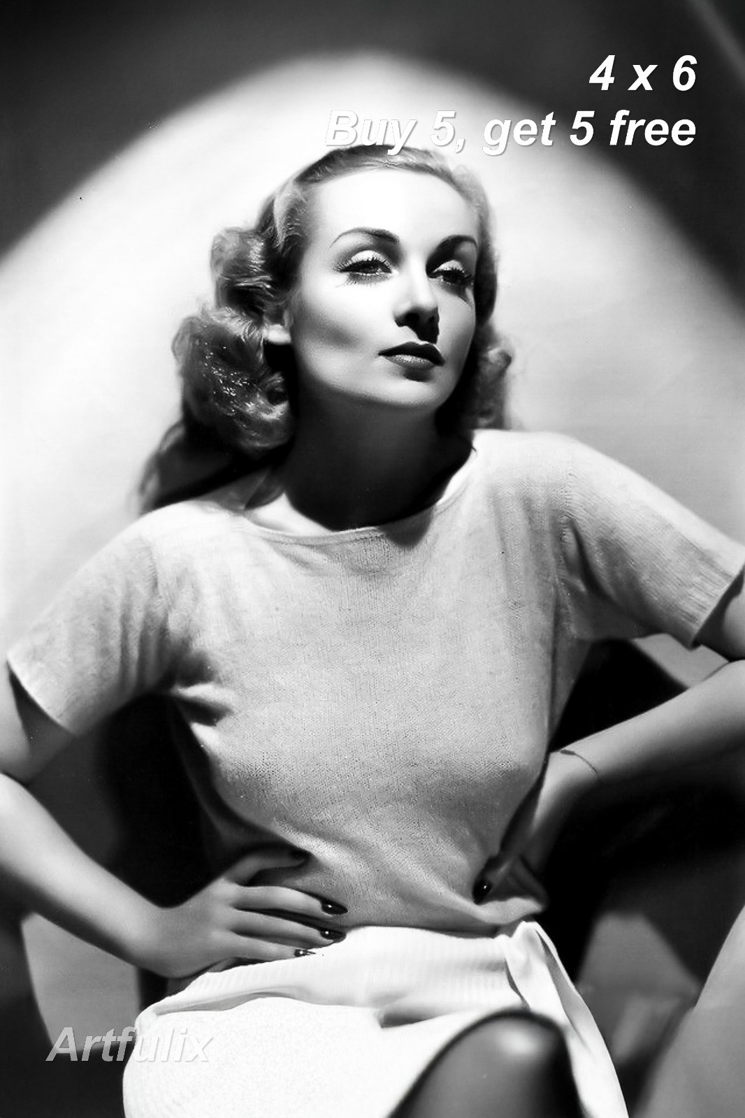 Carole Lombard 💚 4x6 Photo - 1930s Hollywood Actress - Vintage Actress