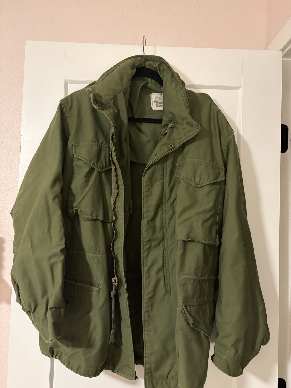 Vintage 1973 Alpha Industries M65 Field Jacket Large Regular Vietnam Era Army