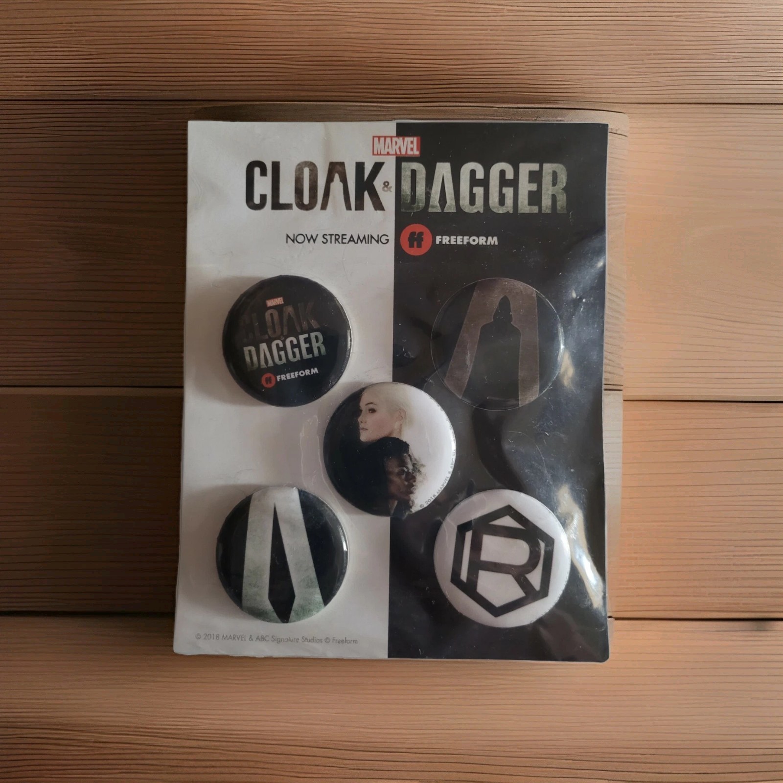 RARE Marvel Comics Cloak & Dagger Freeform TV Series Promotional Button Set Of 5