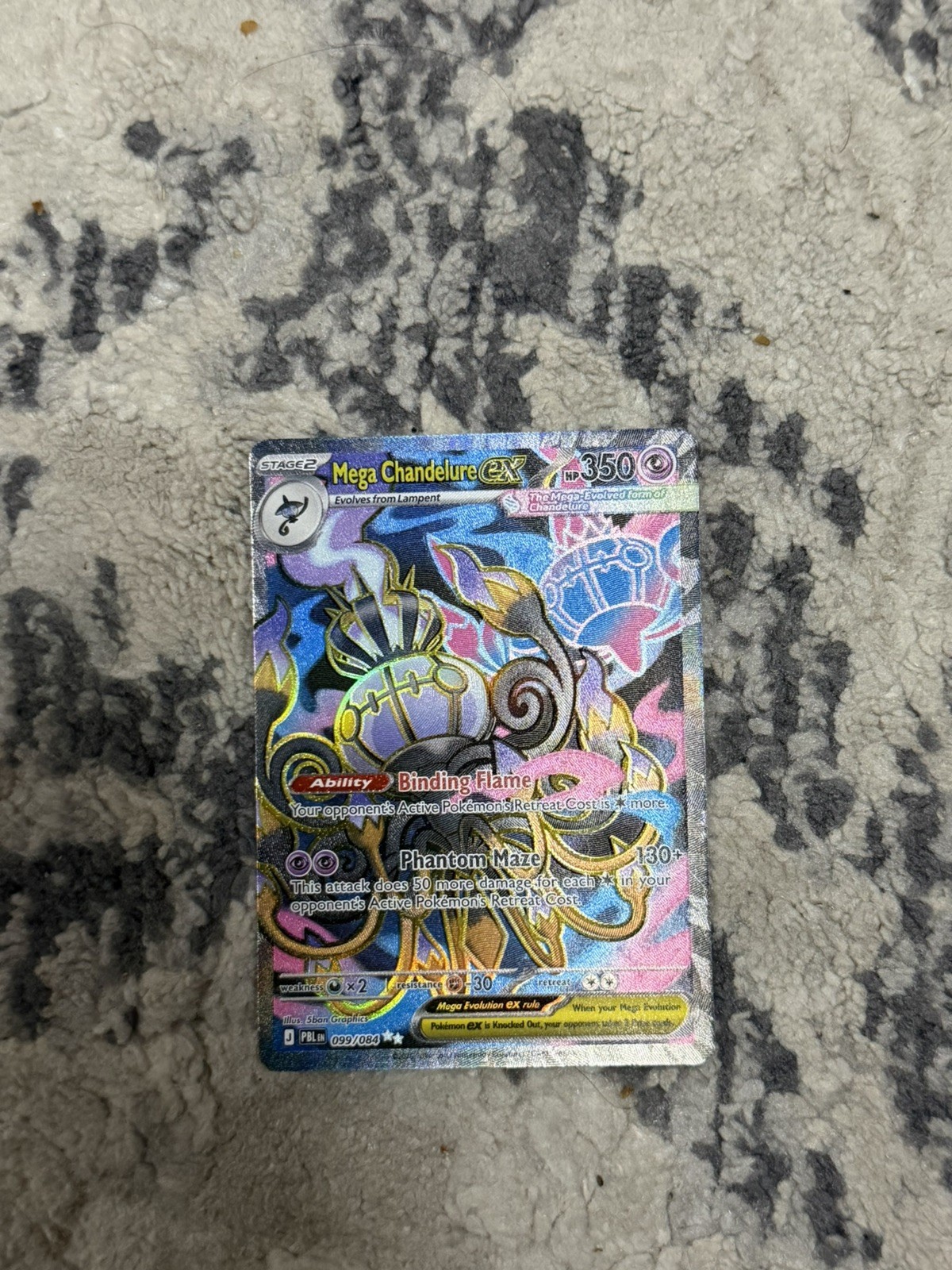 Pokémon TCG Mega Chandelure ex Ultra Rare 099/084 Pitch Black Holo Near Mint