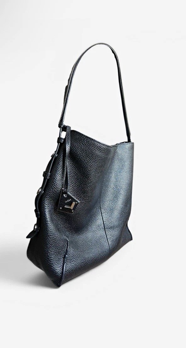 Botkier Black Pebbled Leather Shoulder Bag