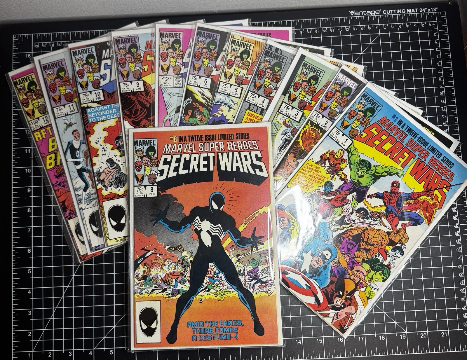 Secret Wars Full Run Secret Wars #8 Black Suit Original Story 1-12 VF/NM Set
