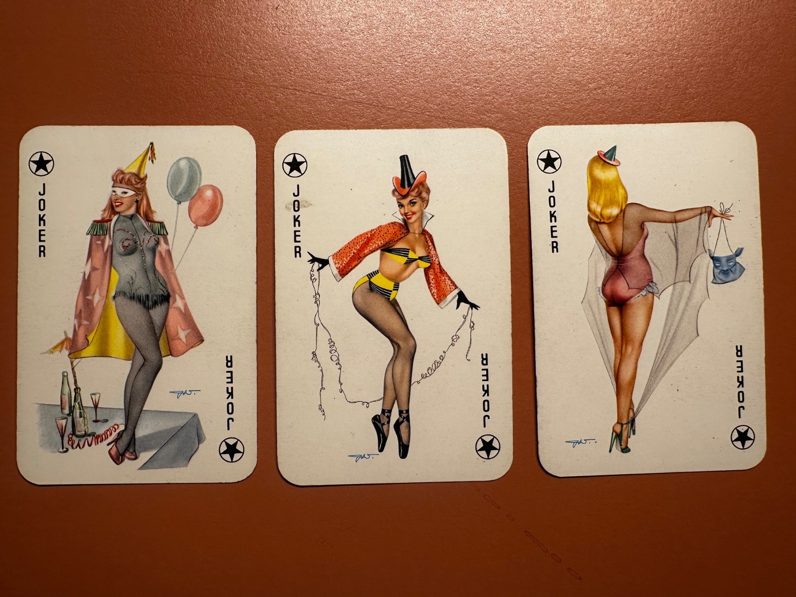 Vintage 1950s German Joker Schutzmarke Pin-up Darling Playing Cards Villiger