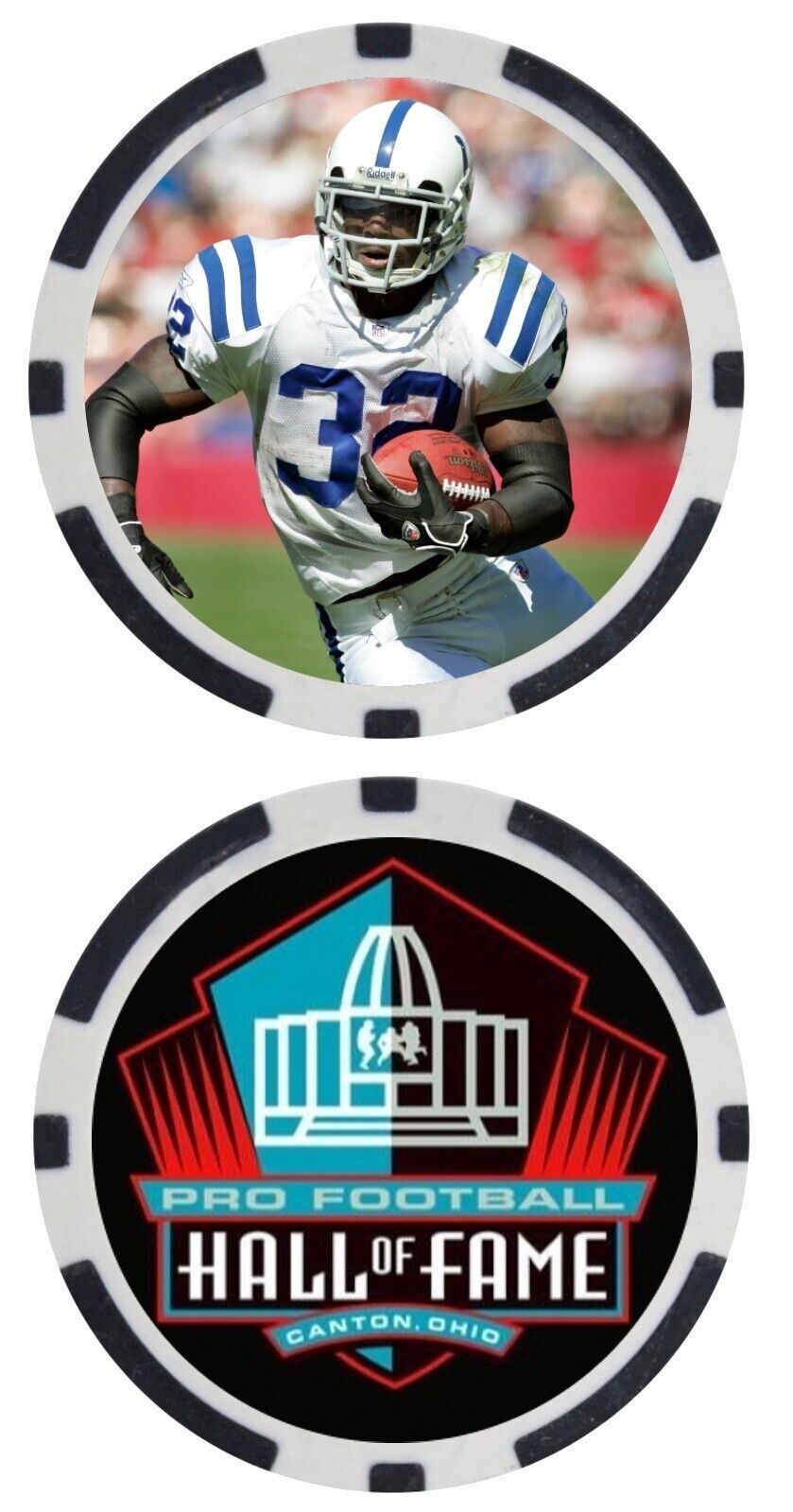 EDGERRIN JAMES - PRO FOOTBALL HALL OF FAMER - COLLECTIBLE POKER CHIP