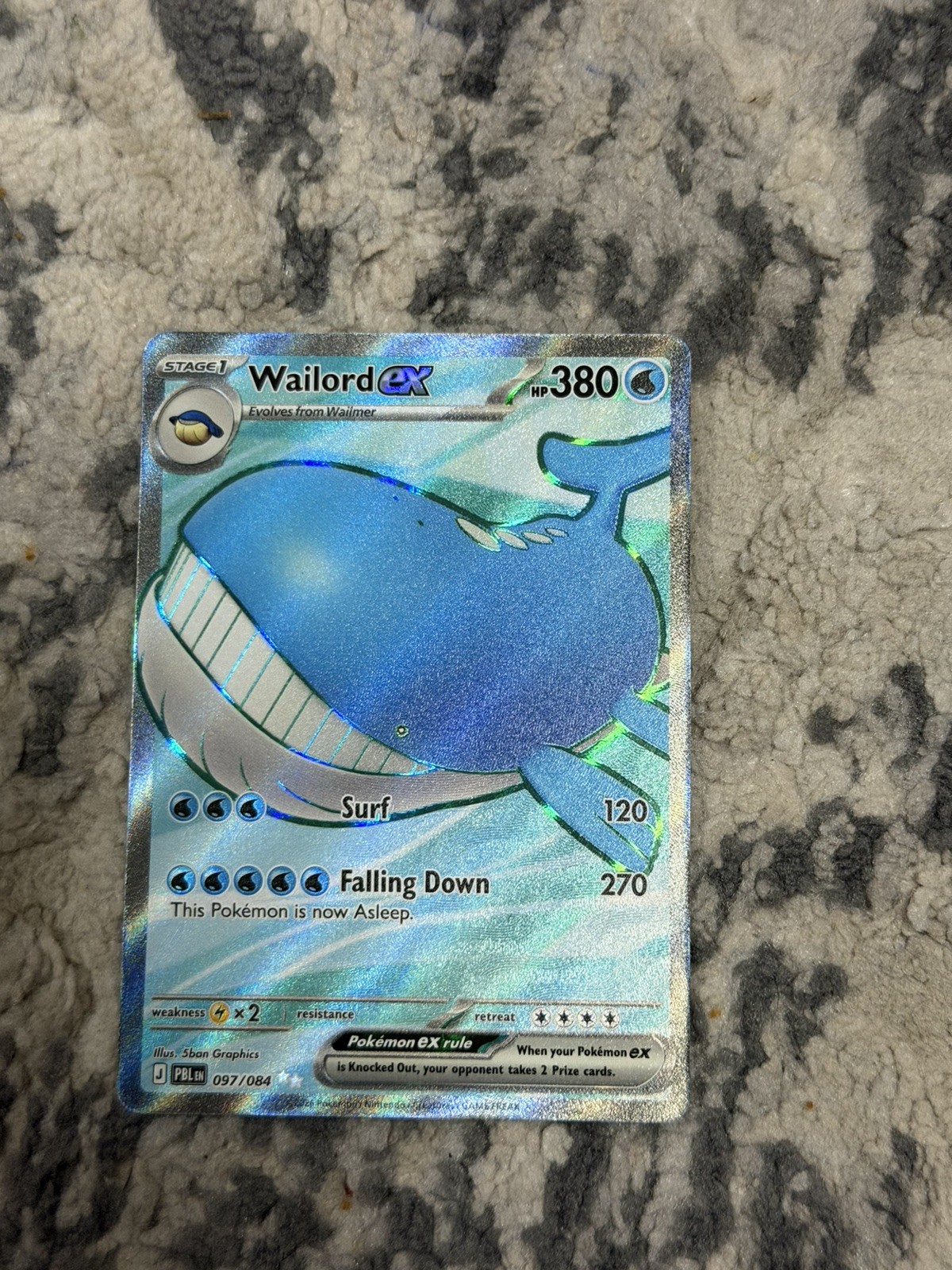 Pokémon TCG Wailord ex 097/084 Pitch Black