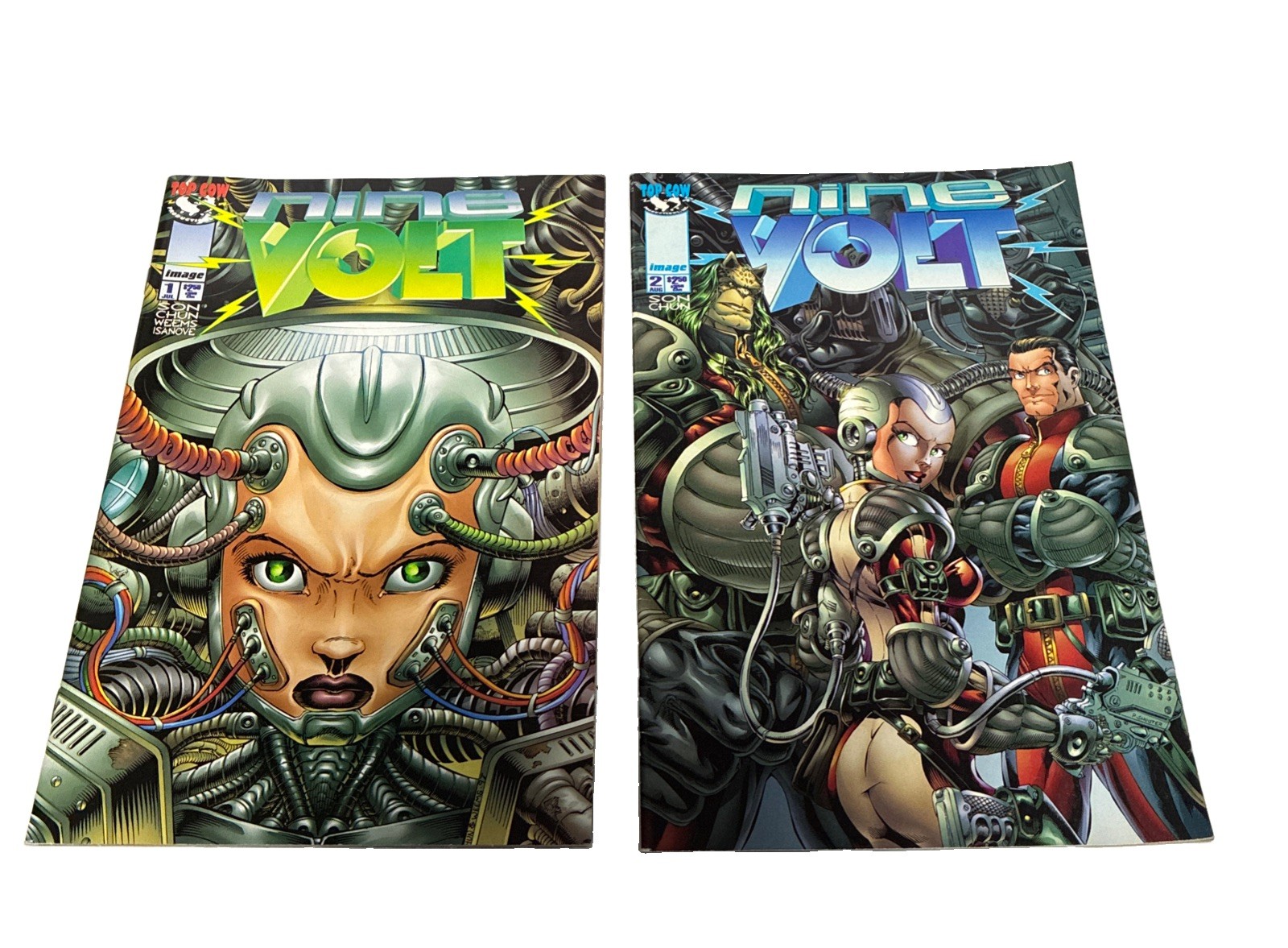Nine Volt #1 & #2 Image Comics 1997 Top Cow Sci-Fi Comic Book Lot