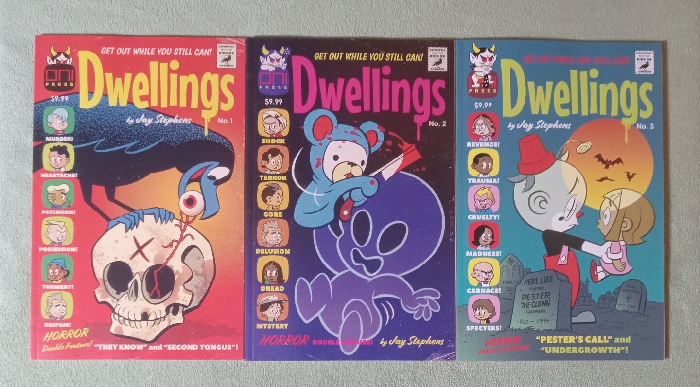 DWELLINGS 1 2 3 JAY STEPHENS ONI PRESS COMPLETE SET NM COMIC BOOKS 1ST PRINT NEW