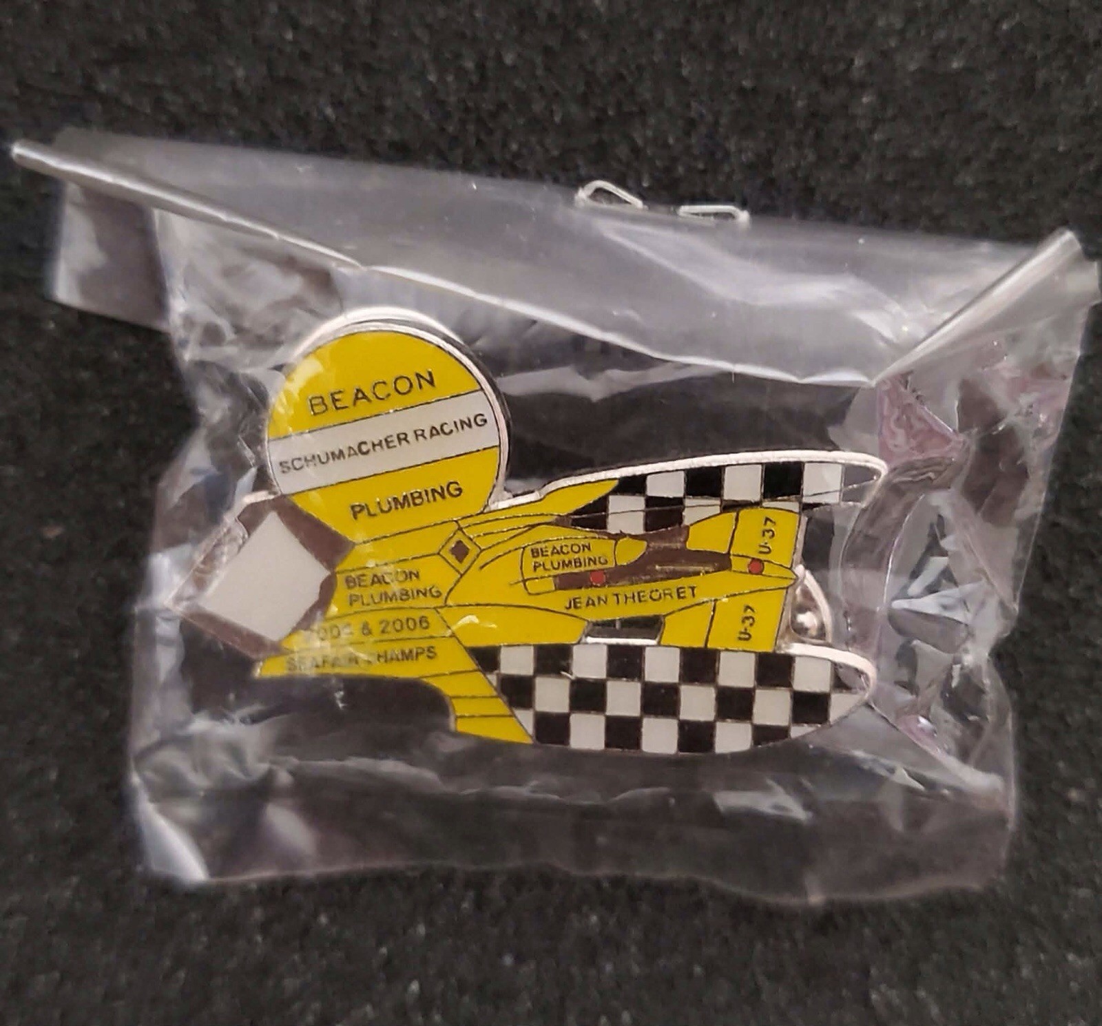 NOS U-37 2005 & 2006 SEARFAIR CHAMPS BEACON PLUMBING HYDROPLANE RACING TAC PIN